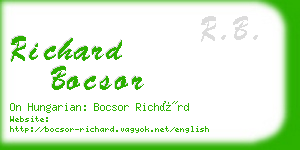 richard bocsor business card